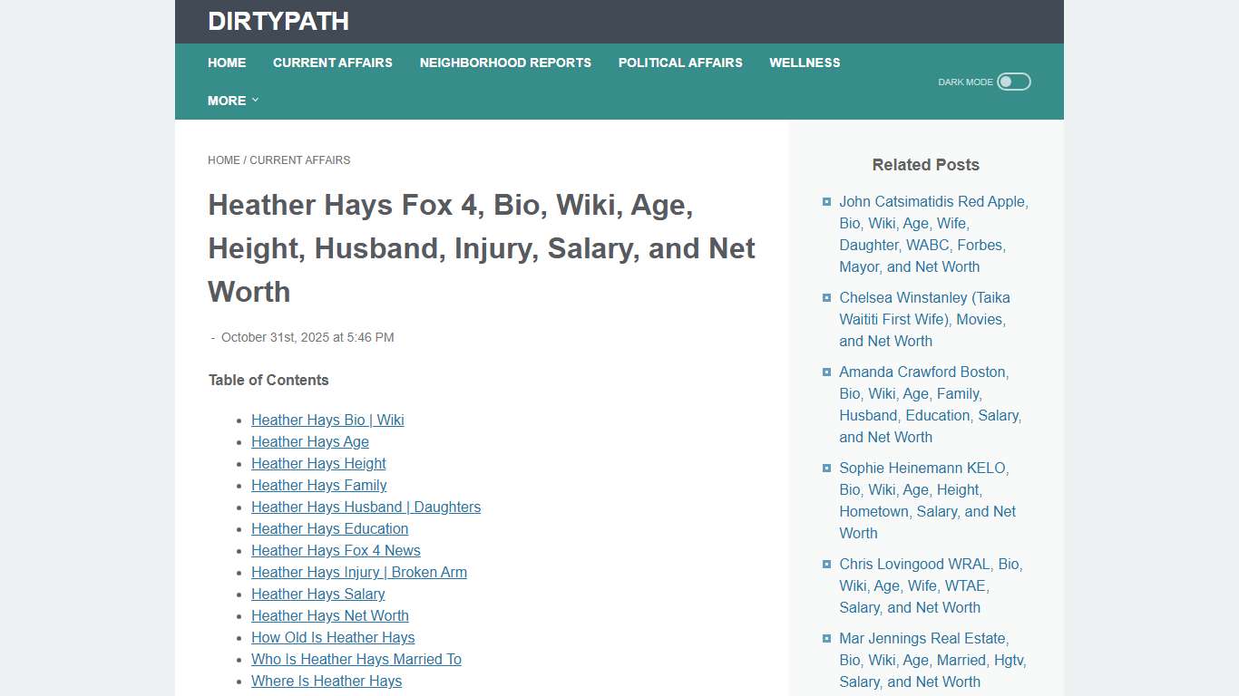 Heather Hays Fox 4, Bio, Wiki, Age, Height, Husband, Injury, Salary, and Net Worth